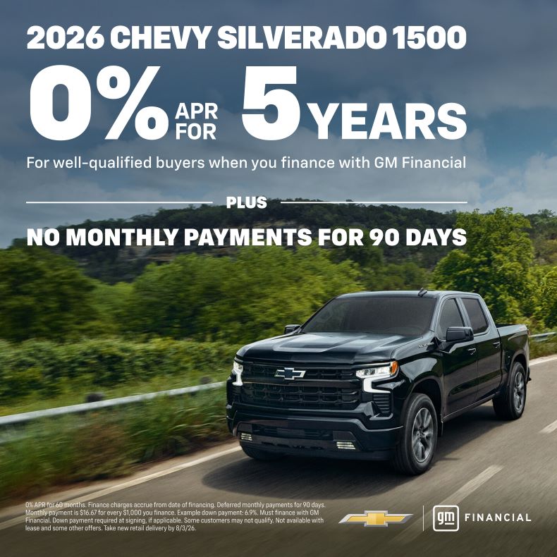 0% financing for 5 years with GM Financial