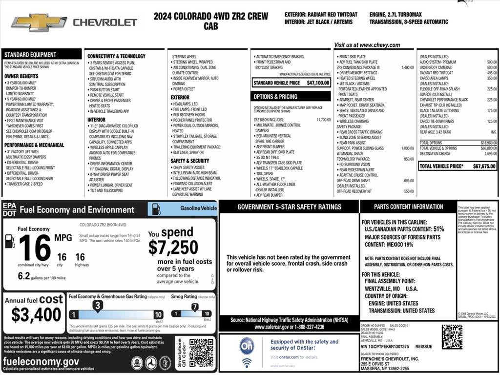 2024 Chevrolet Colorado ZR2 BISON EDITION